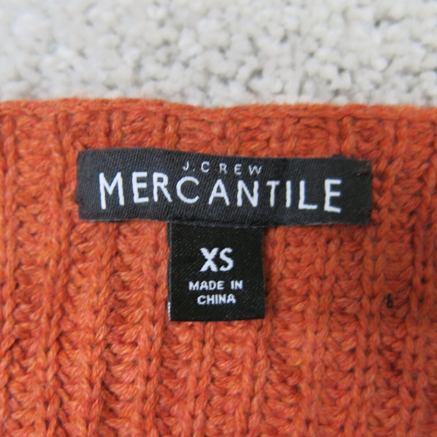 J. Crew Mercantile Womens Pullover Sweater V Neck Long Sleeves Orange Size XS