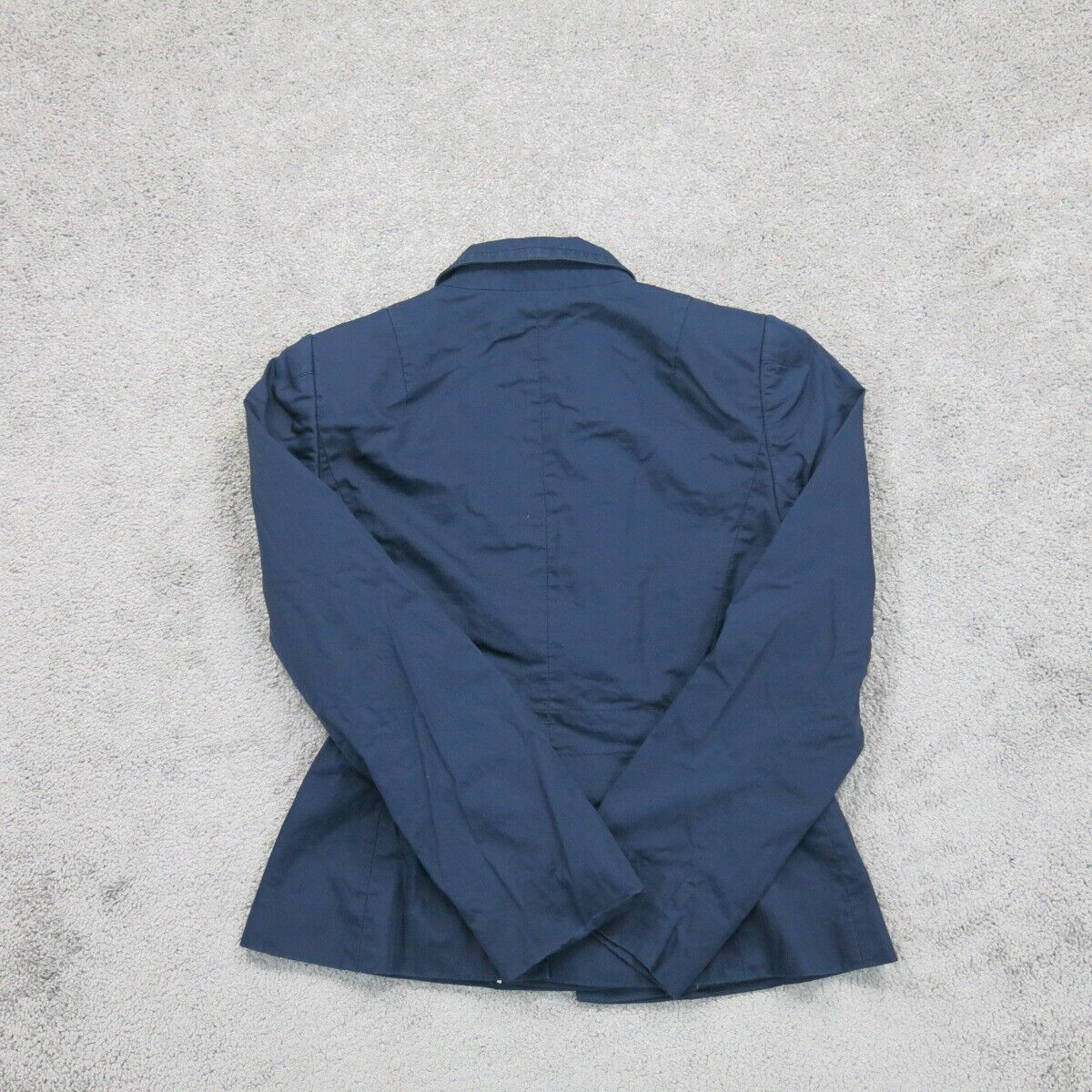 Banana Republic Womens Blazer Coat Front Button Long Sleeves Pockets Blue SZ 0P