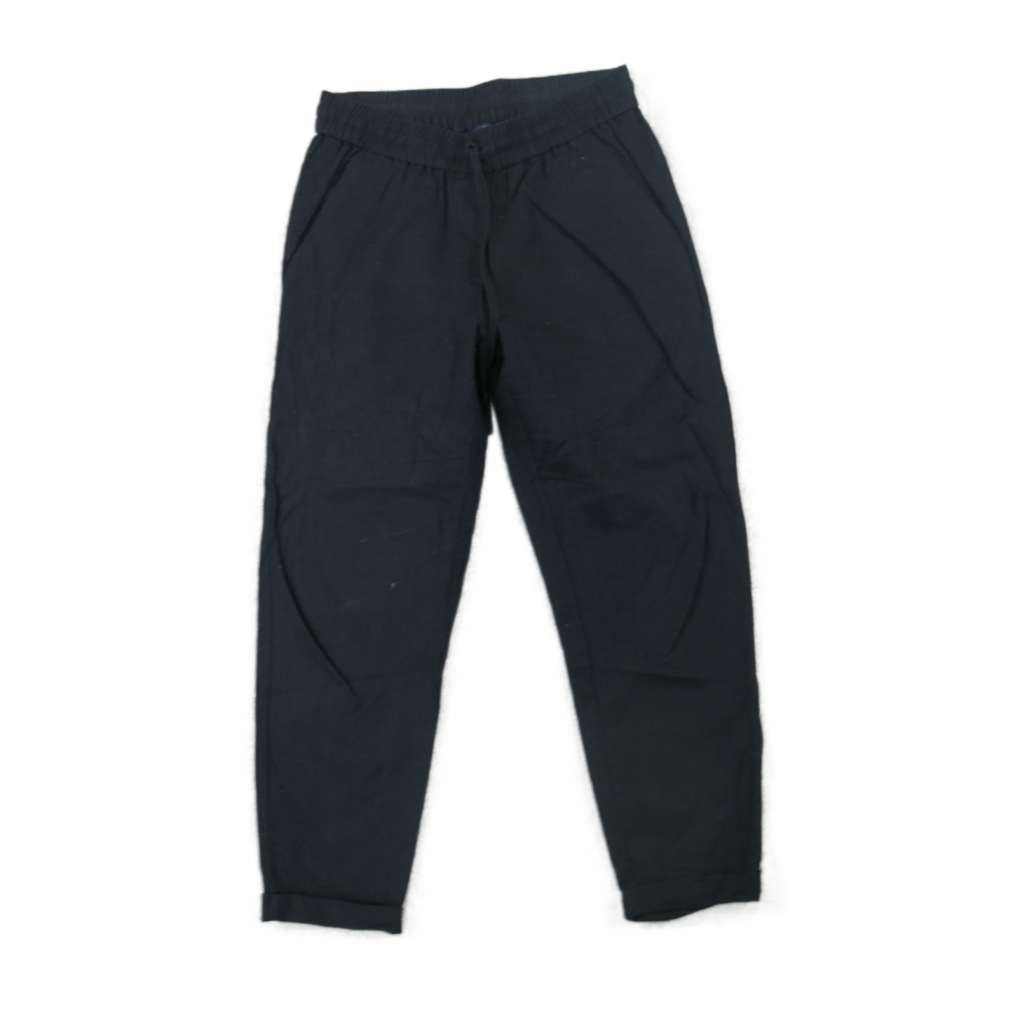 J. Crew Womens Activewear Sweatpants Mid Rise Drawstring Waist Logo Black Size 0