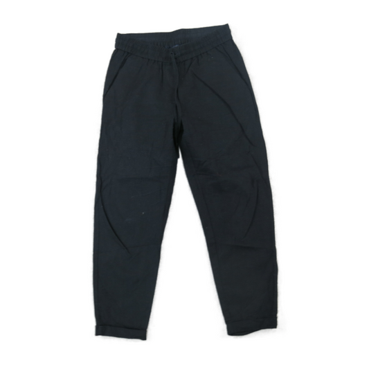 J. Crew Womens Activewear Sweatpants Mid Rise Drawstring Waist Logo Black Size 0