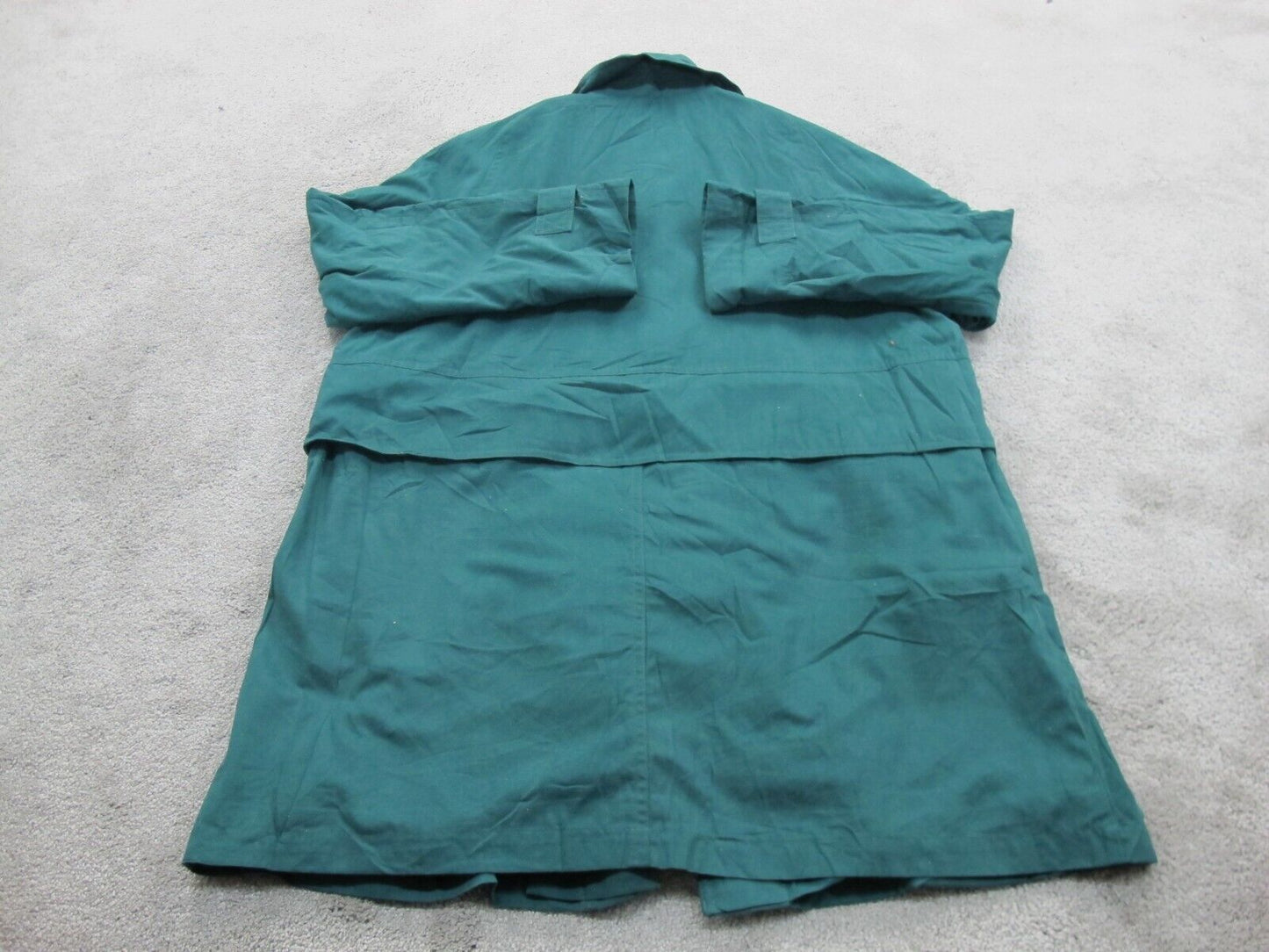 London Fog Mens Sherpa Coat Long Sleeves Pockets Solid Green Size 10 Reg