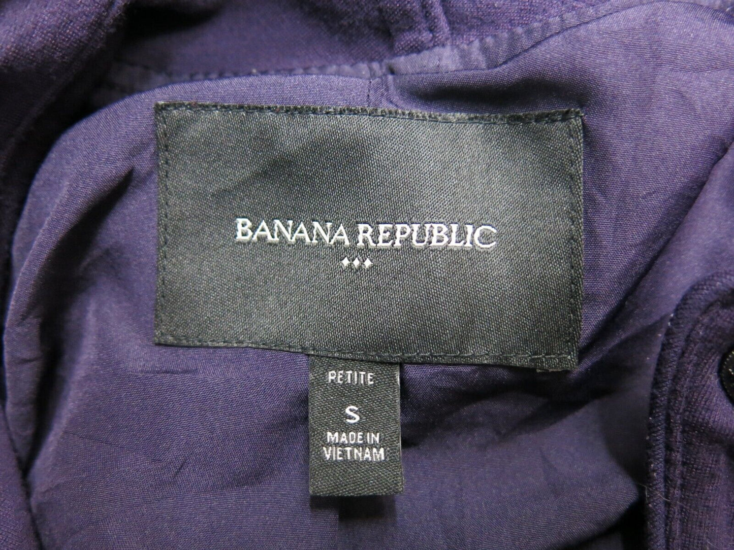 Banana Republic Mens Jacket Full Zip Up Long Sleeve Zipper Pockets Purple Size S