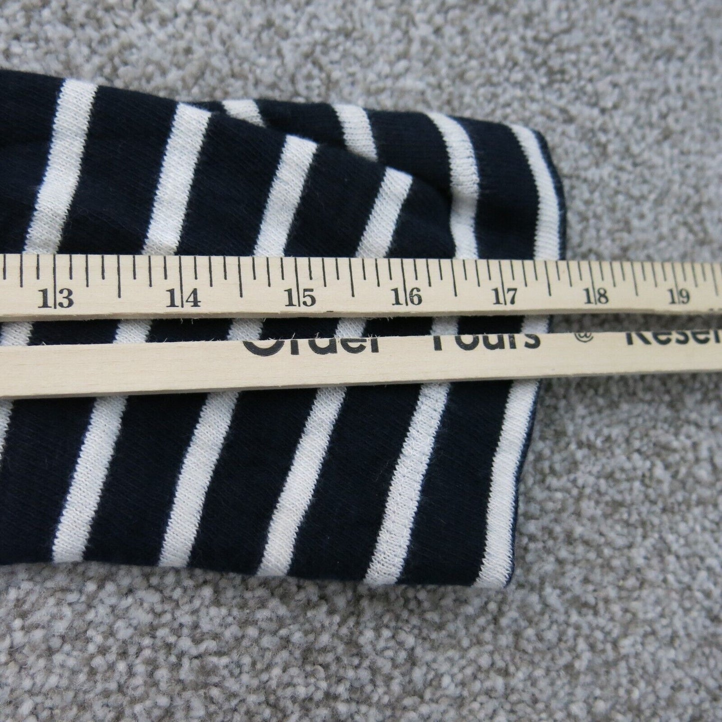 Loft Womens Striped Sweater Knitted Long Sleeve Round Neck  White Black Size M
