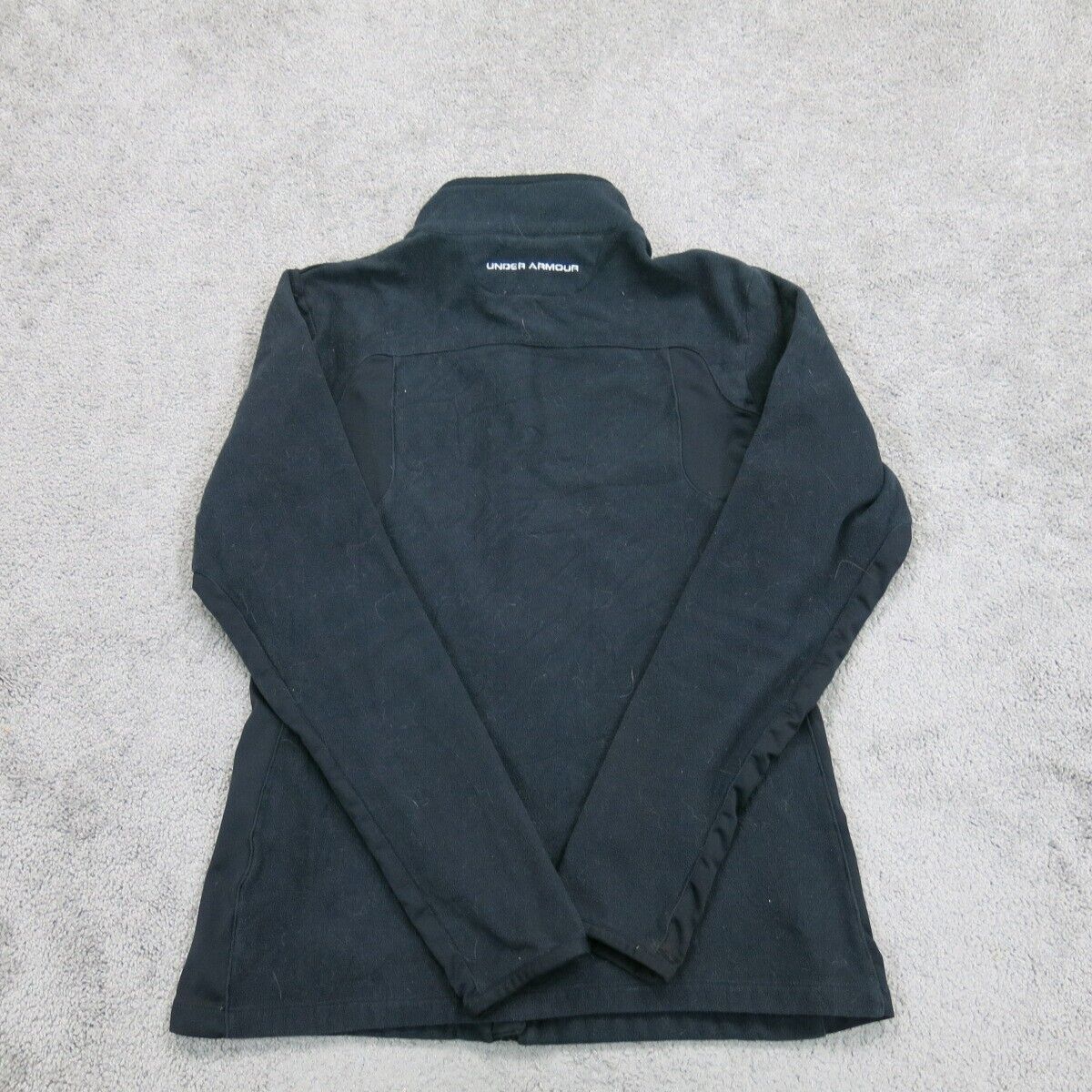Under Armour Women Full Zip Up Jacket Coldgear Long Sleeve Mock Neck Black SZ SM