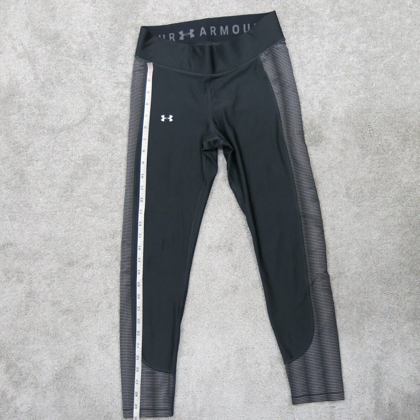 Under Armour Womens Compression Yoga Legging Mid Rise Heatgear Black Size M