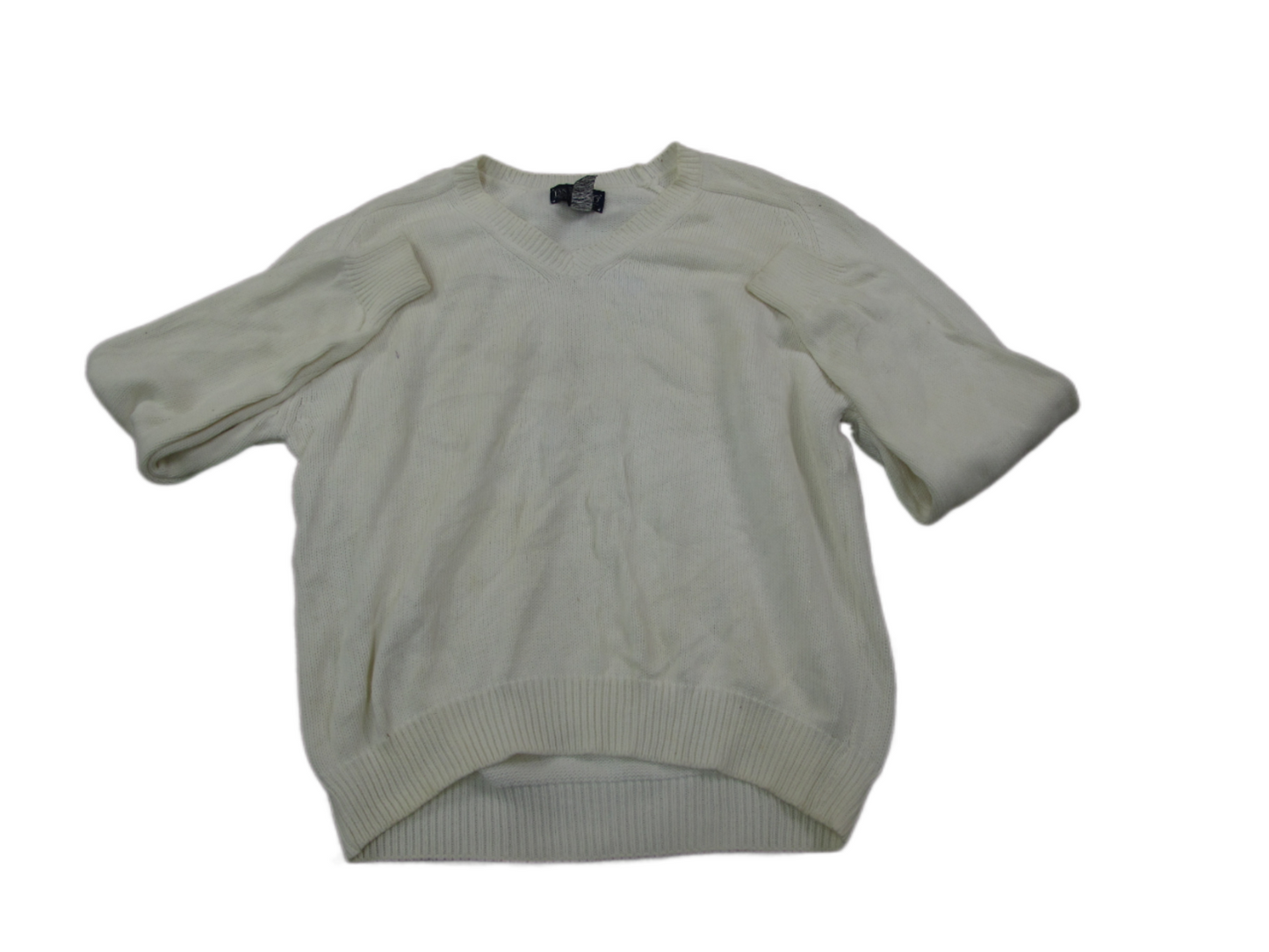 Lands End Womens Drifter Sweater Knitted Long Sleeves Ivory Size Medium 10-12