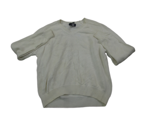 Lands End Womens Drifter Sweater Knitted Long Sleeves Ivory Size Medium 10-12