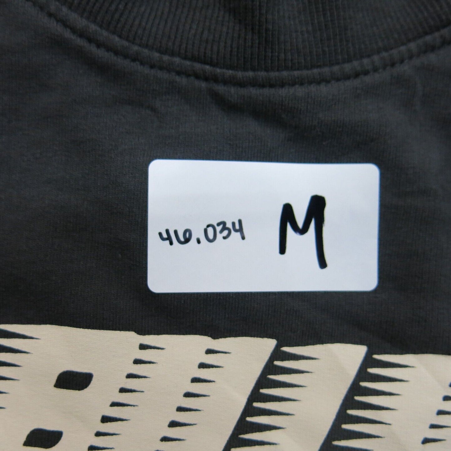 H&M Mens Sweatshirt Graphic Long Sleeves Crew Neck Pullover Black Size Small