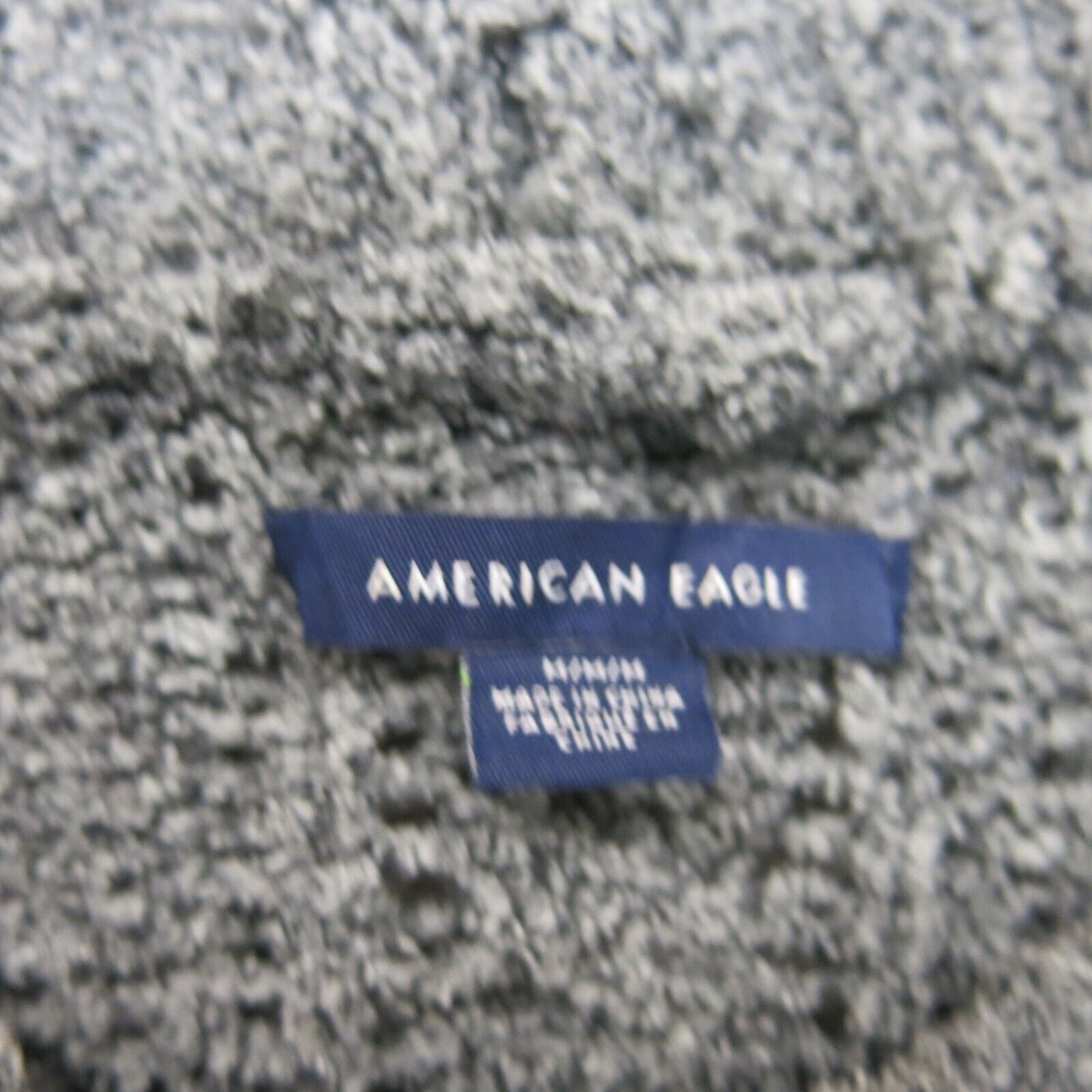 American Eagle Womens Cable Knit Sweater Crew Neck Long Sleeves Black SZ Medium