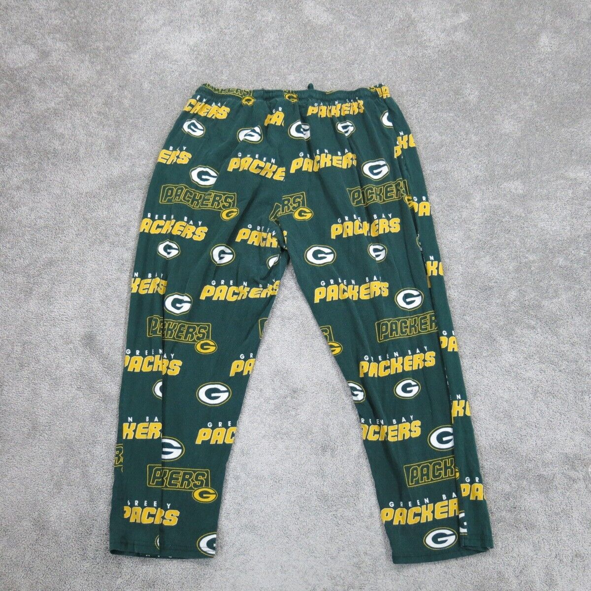 NFL Team Apparel Men Pant Activewear Elastic Waist All Over Print Green Size 2XL