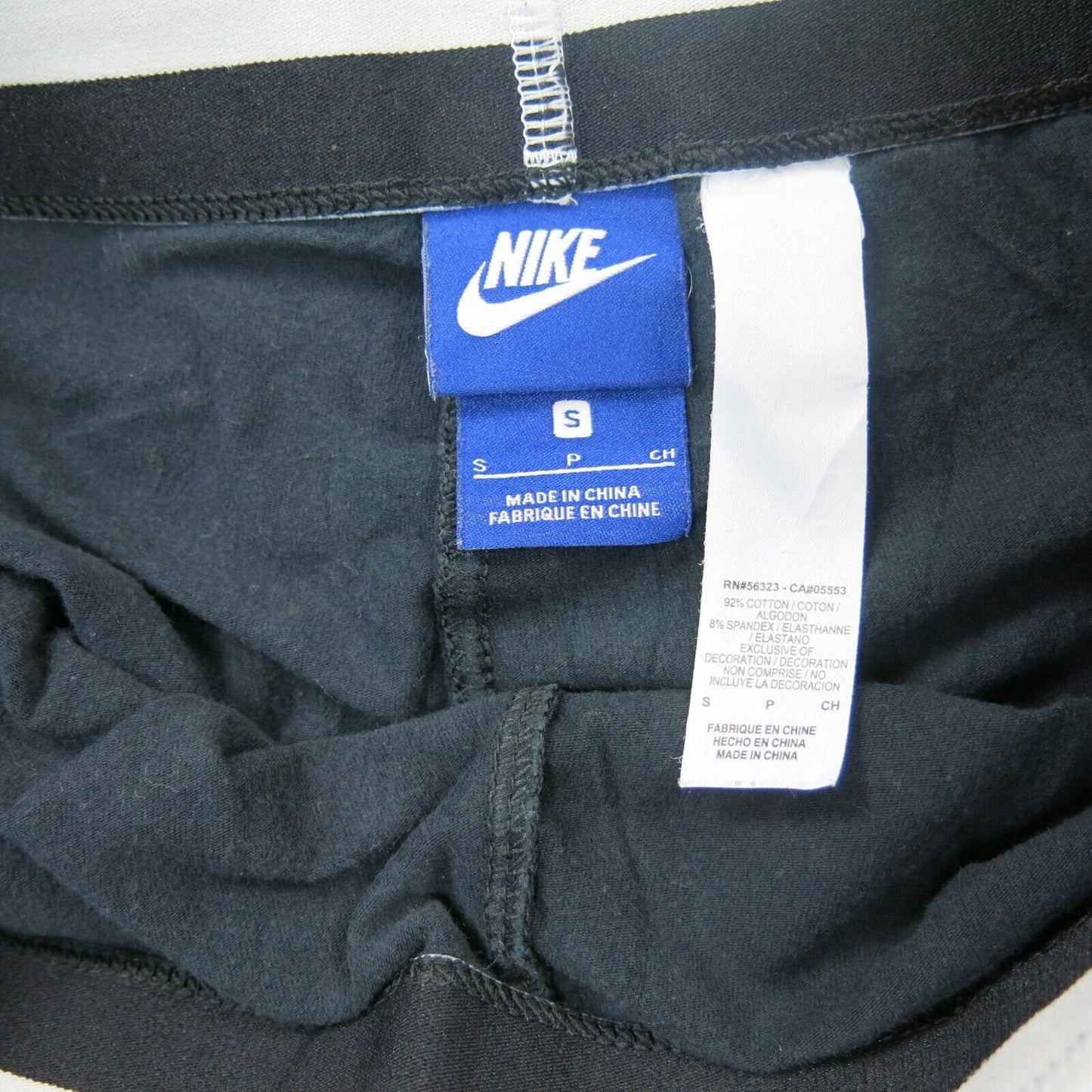 Nike Women Activewear Pant Capri Stretch Mid Rise Elastic Waist Black Size Small