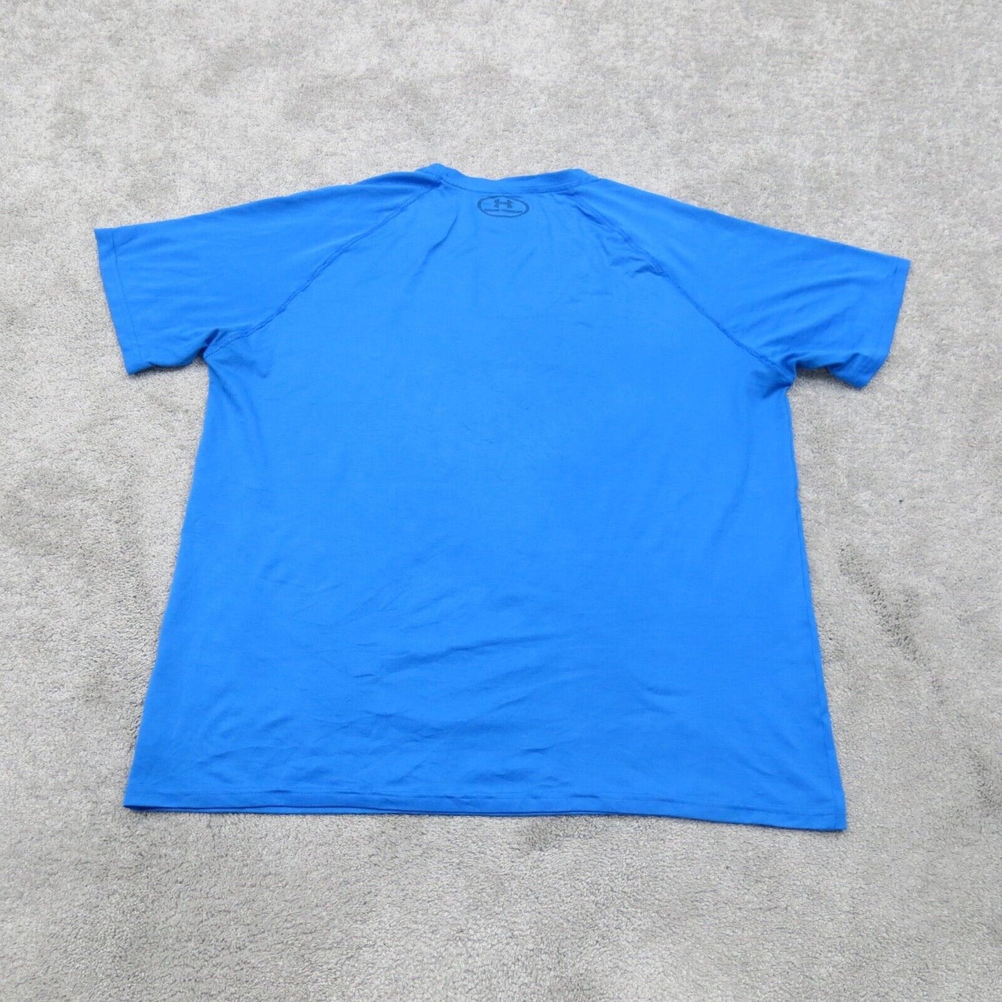 Under Armour Mens Graphics T Shirt Heatgear Short Sleeves Crew Neck Blue Size L