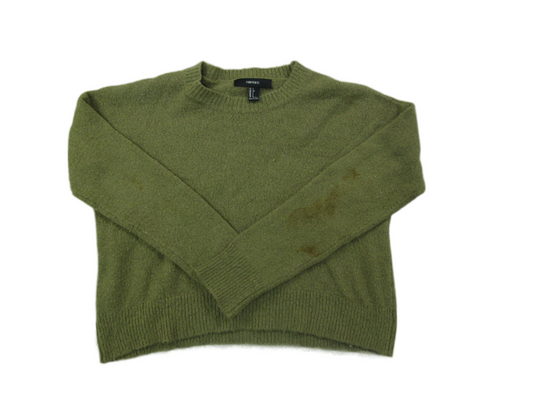Forever 21 Womens Pullover Knitted Sweater Long Sleeves Olive Green Size Small