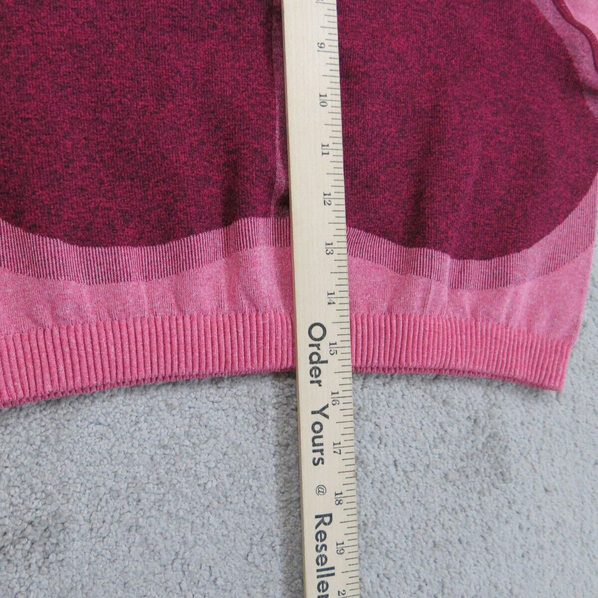 NWT Fabletics Womens Pullover Crop Sweater Crew Neck Half Sleeve Dark Pink XL