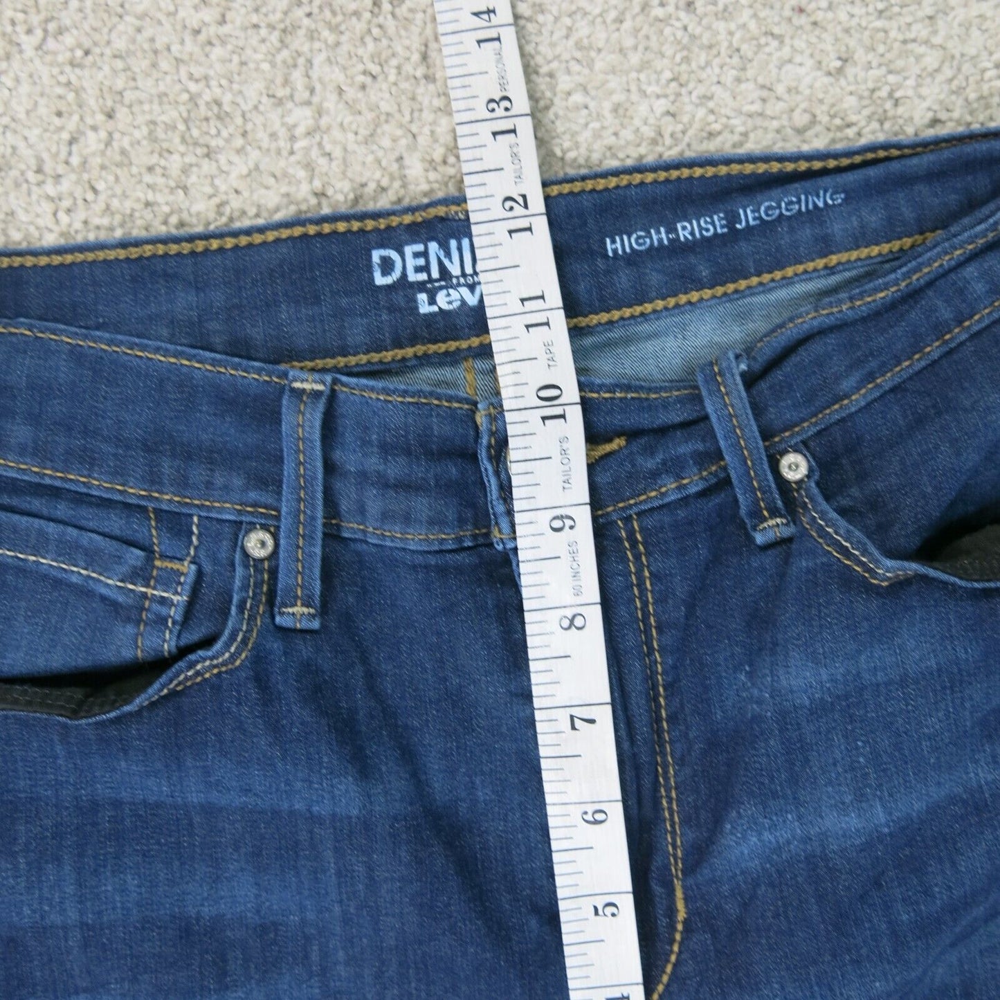 Denizen From Levis Womens Jeans High Rise Jegging Mid Rise Pockets Blue Size W30