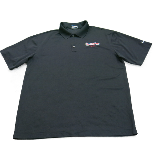 Nike Golf Dri Fit Mens Polo Shirt Short Sleeve Toyota Logo Black Size Medium