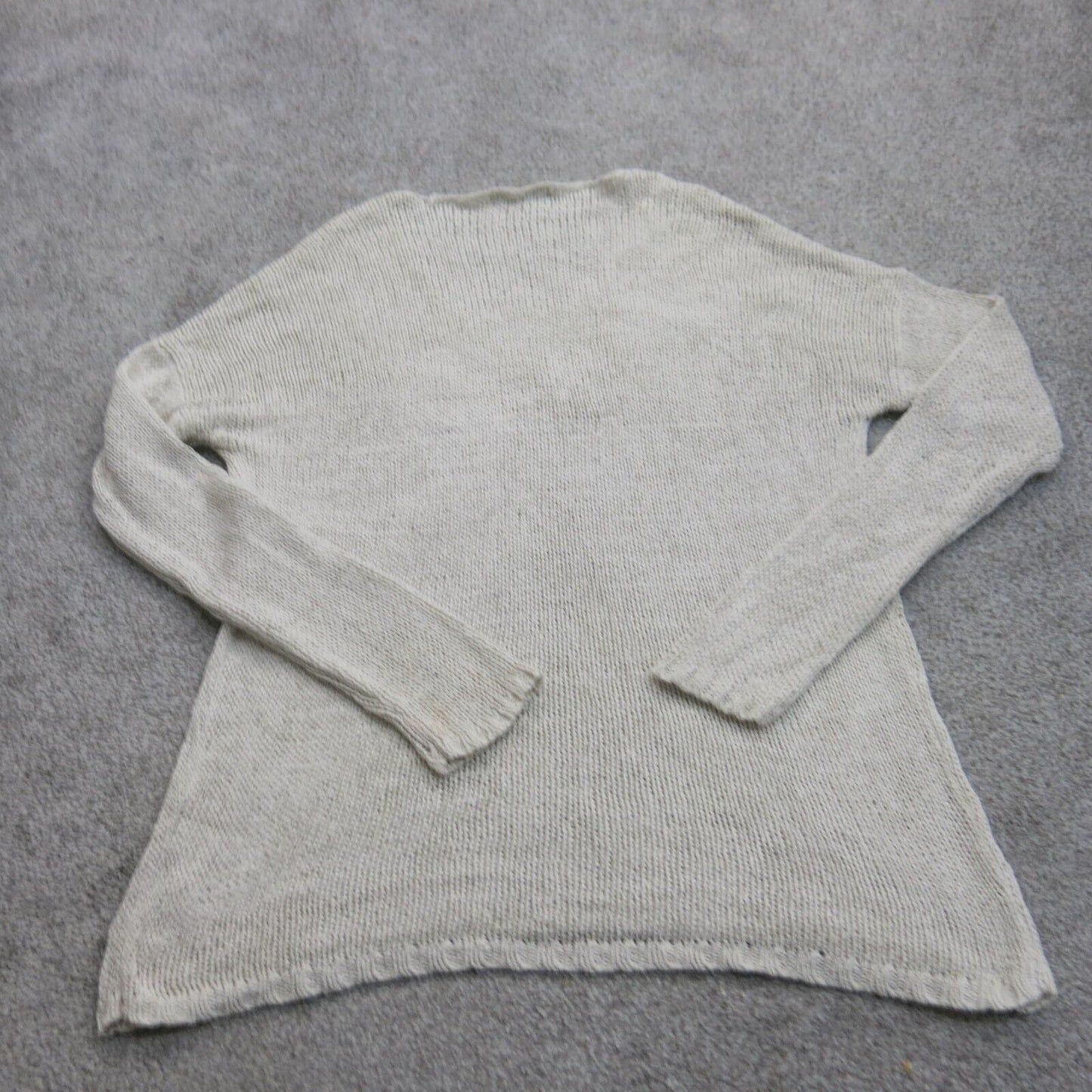 GAP Womens Pullover Knitted Sweater Long Sleeves Round Neck Beige Size Medium