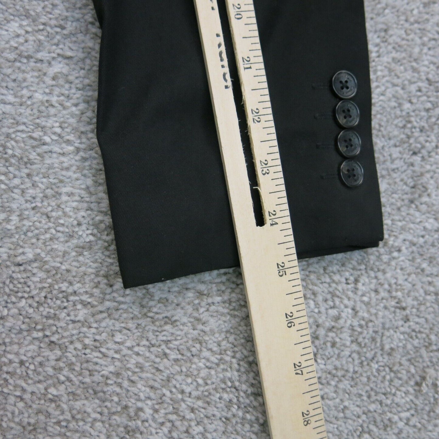 Calvin Klein Mens Blazer Coat Single Breasted Long Sleeves Pockets Black Size M