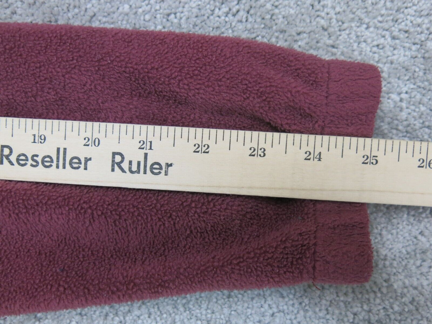 Columbia Men Full Zip Up Fleece Jacket Long Sleeves Mock Neck Maroon Size Small
