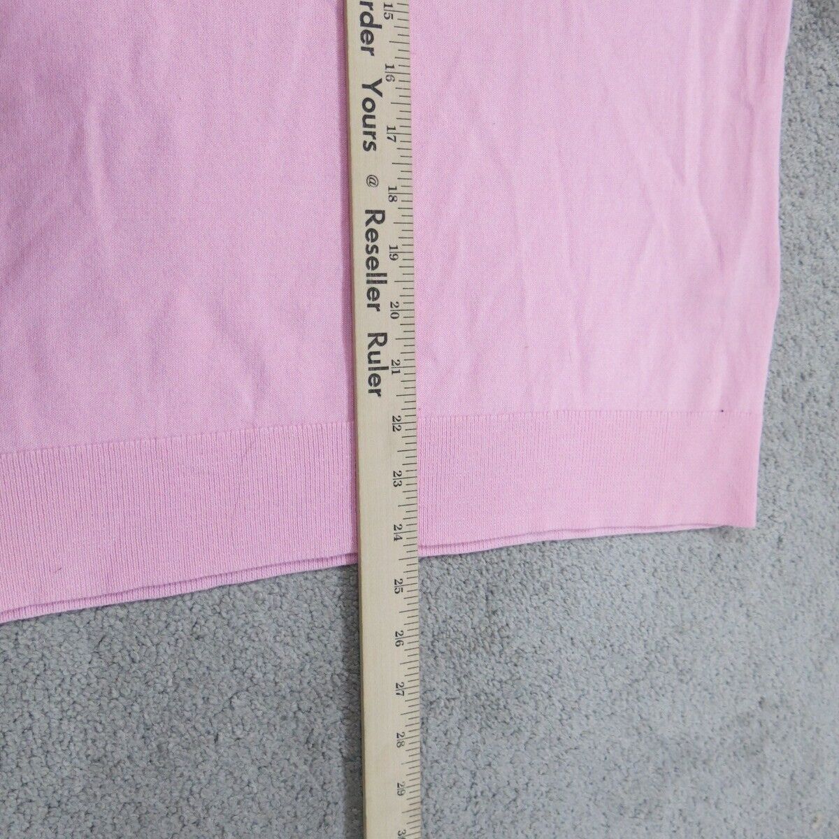 Lands End Womens Crew Neck Sweatshirt Top Long Sleeves Ruhl Realtors Pink SZ M