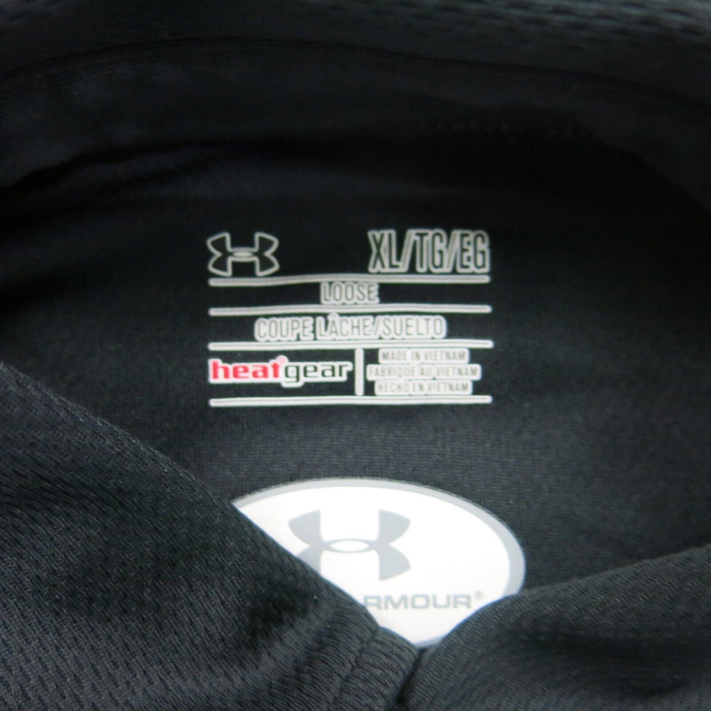 Under Armour Mens Polo Shirt Heatgear Loose Fit Short Sleeves Black Size X Large