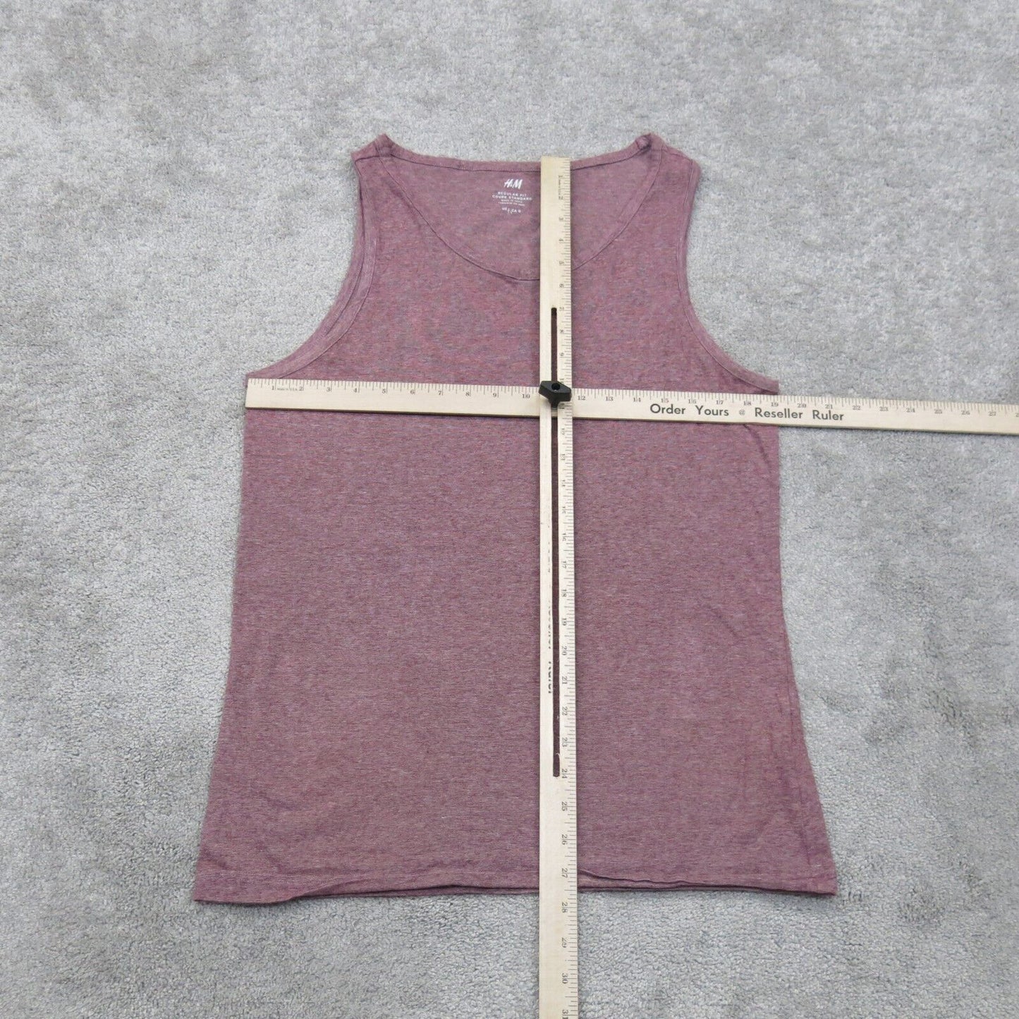 H&M Mens Activewear Tank Tee Round Neck Relaxed Fit Heather Red Size Large