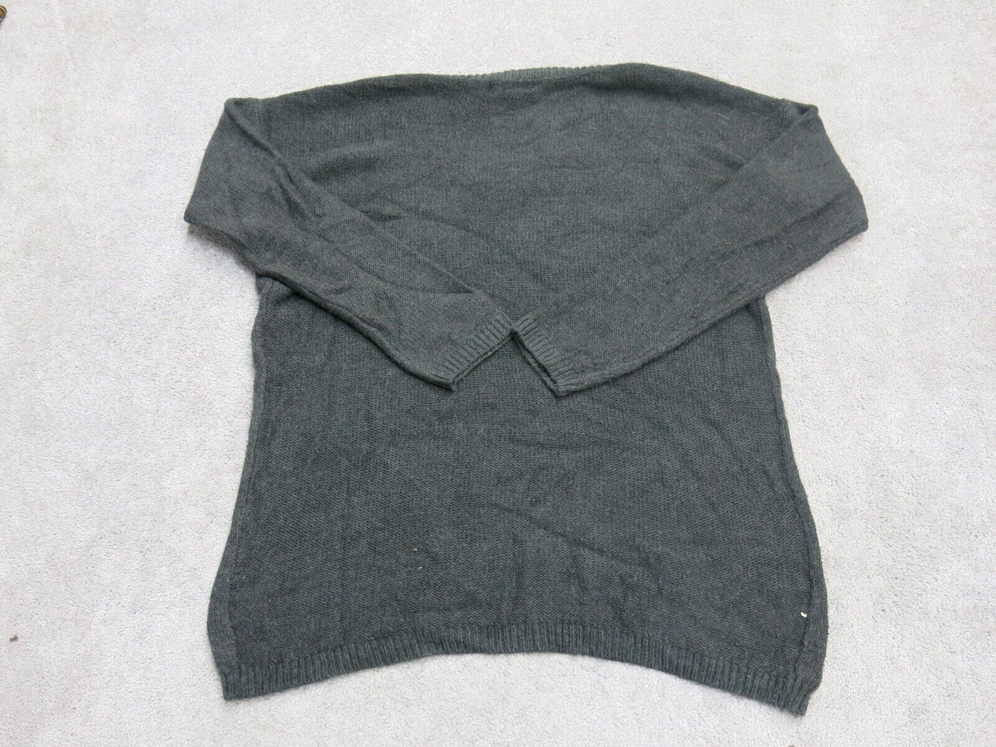 Massimo Mens Pullover Sweater Long Sleeves Casual V Neck Black Size Large