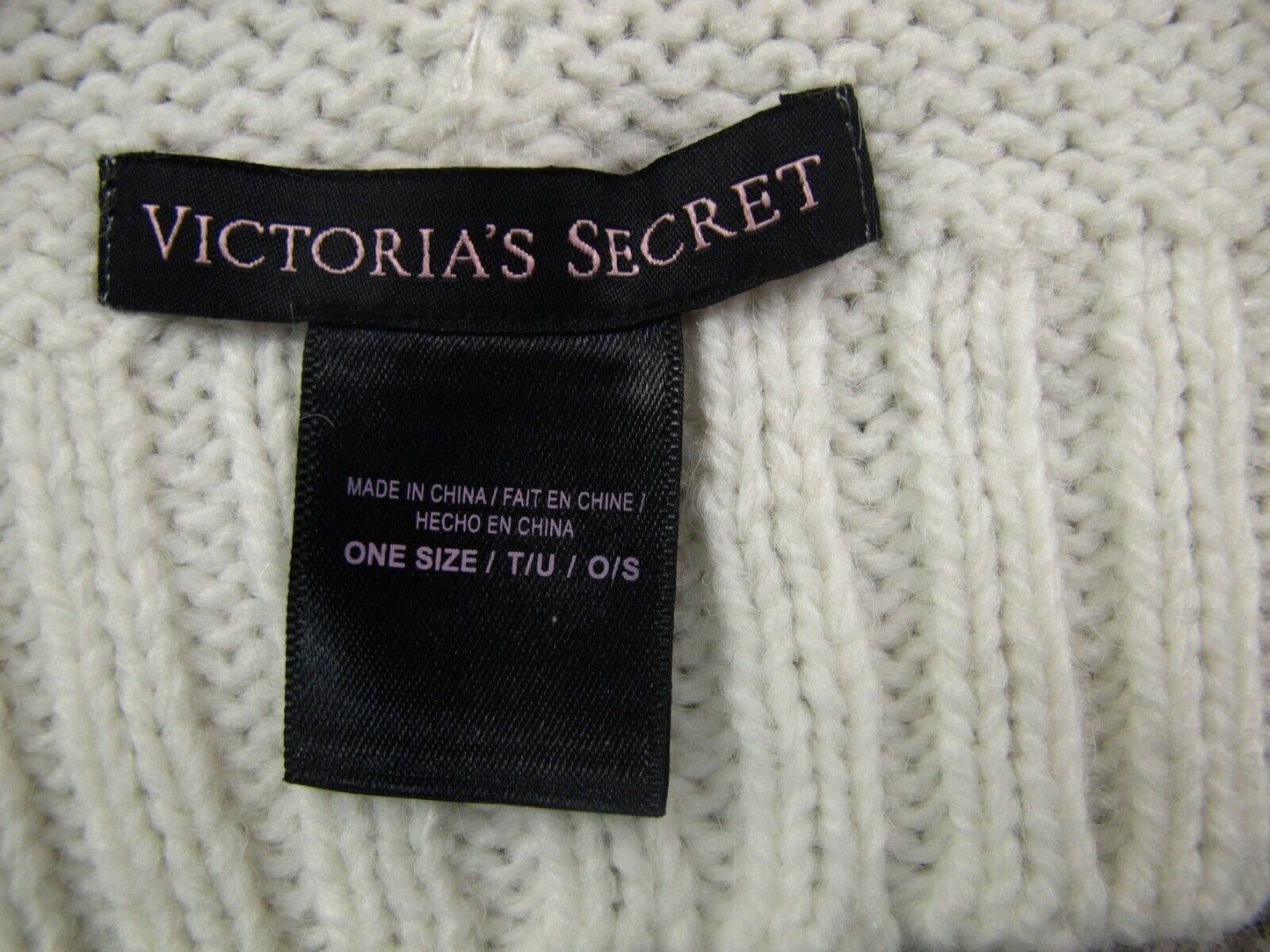 Victorias Secret White Knit Neck Warmer STONES White Size One Size