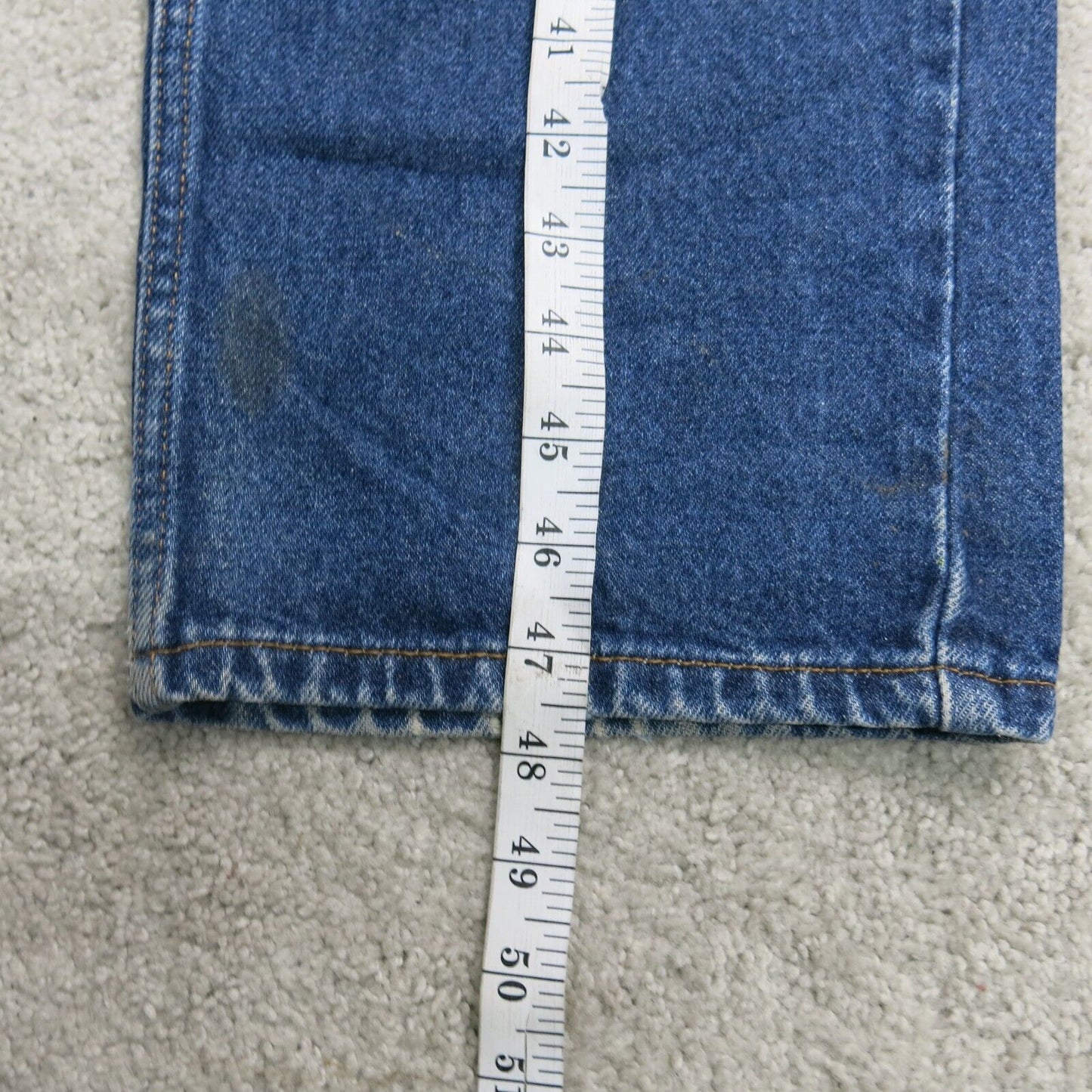 Levis 505 Mens Jeans Straight Leg Denim Mid Rise 5 Pockets Light Blue SZ W36XL36