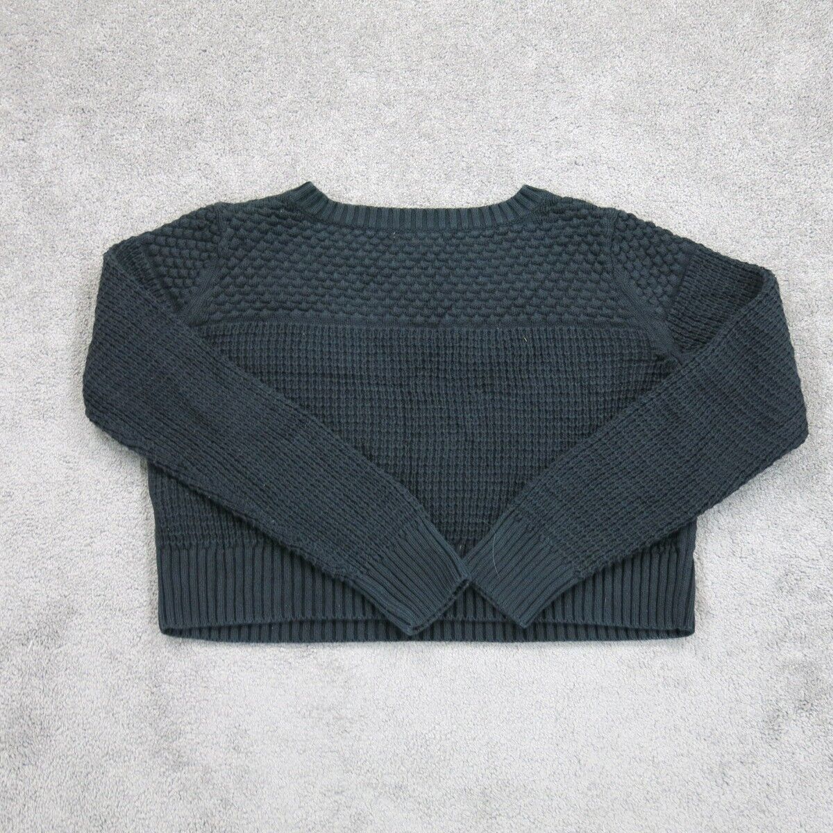 Banana Republic Womens Sweater Knitted Crew Neck Long Sleeves Black Size Large