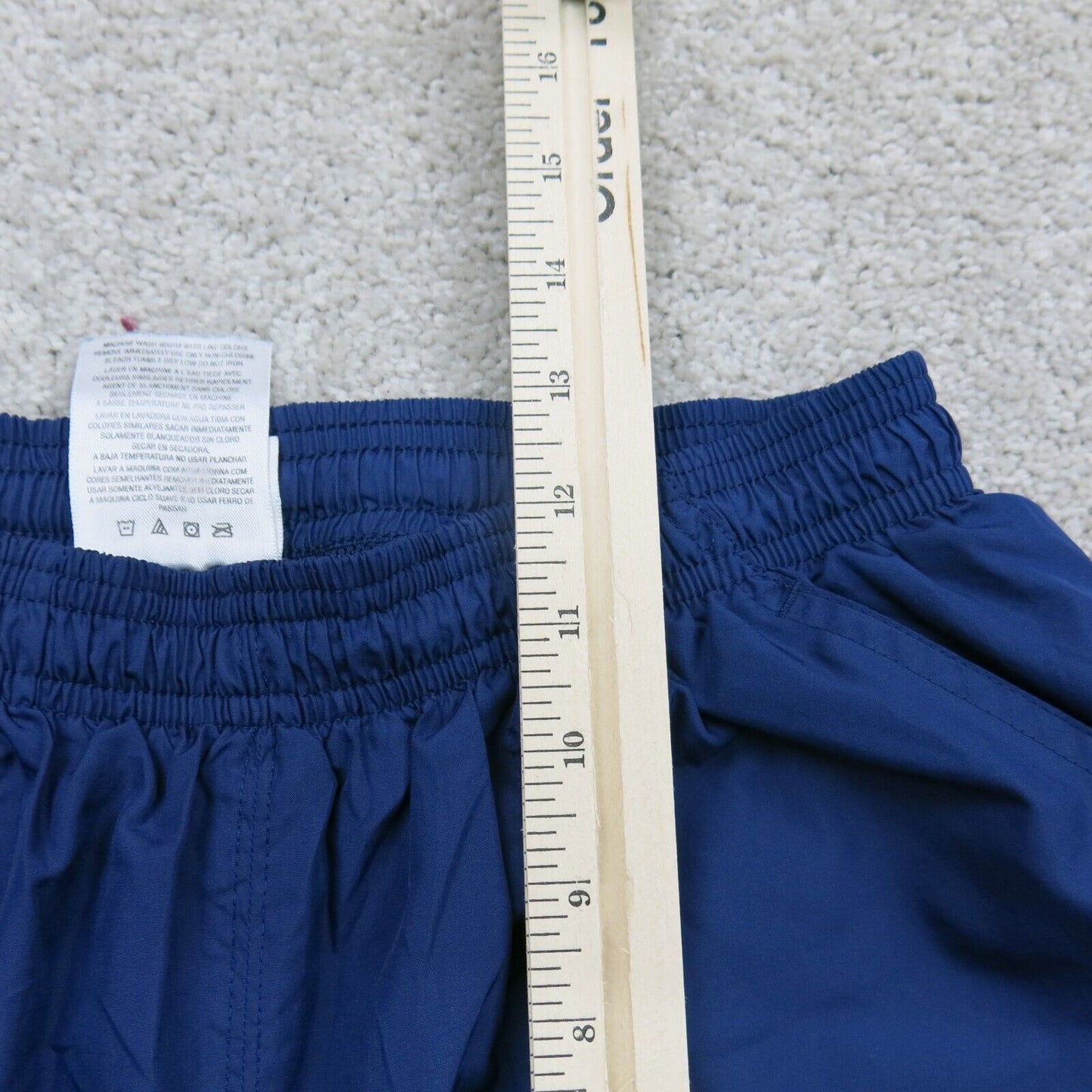 Adidas Mens Track Pant Elastic Waist Climashell Wind 3 Striped Blue Size Small