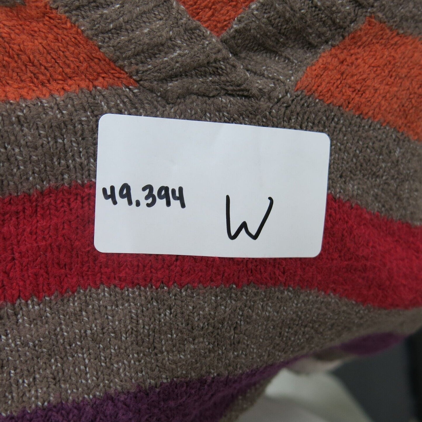 ST Johns Bay Womens Pullover Sweater Keef Neck Long Sleeves Striped Brown Large