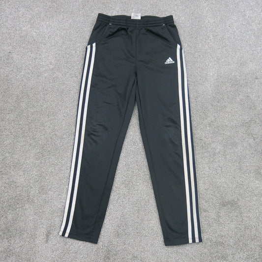 Adidas Pants Womens Size S Black Athletic Activewear Pants 3 White Side Striped