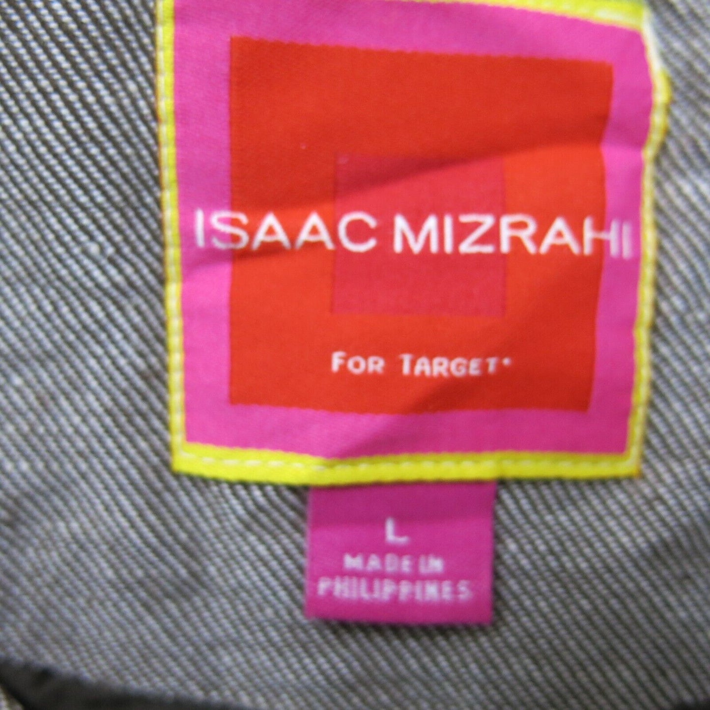 Isaac Mizrahi Women Scrub Jacket Full Zip Up Long Sleeve Pockets Gray Size Large