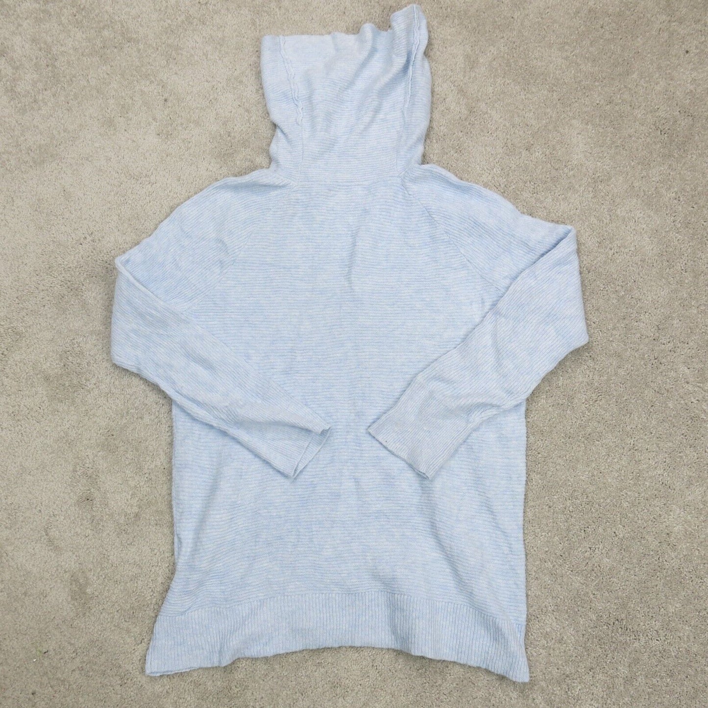 Loft Womens Pullover Sweater High Neck Long Sleeves Solid Sky Blue Size Large