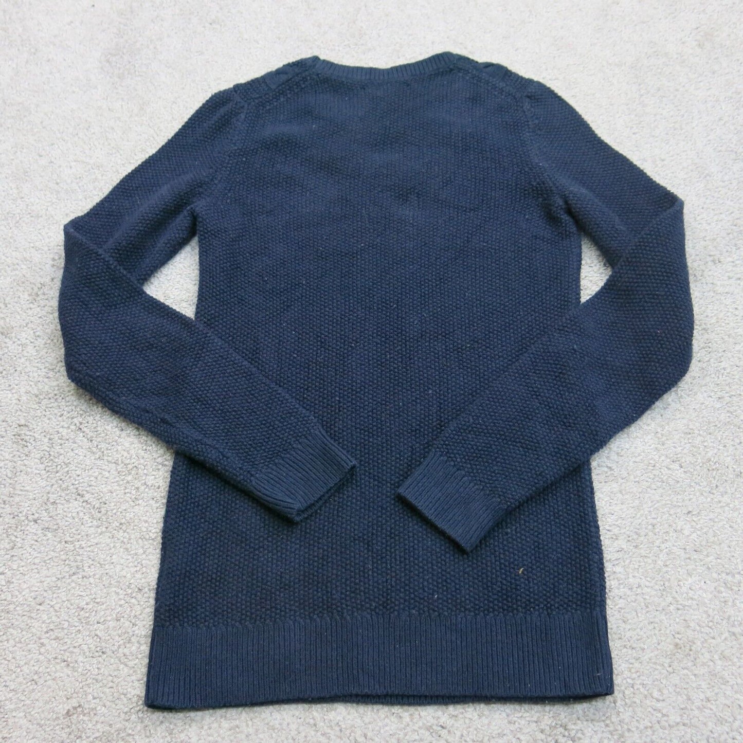 Tommy Hilfiger Womens Pullover Knitted Sweater Long Sleeves Crew Neck Blue SZ SP