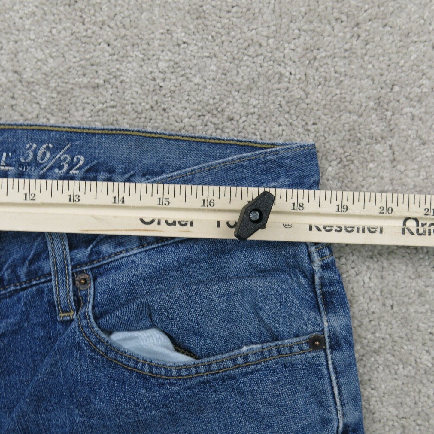 Tommy Hilfiger Mens Jeans Classic Straight Leg Denim Mid Rise Blue Size W36XL32