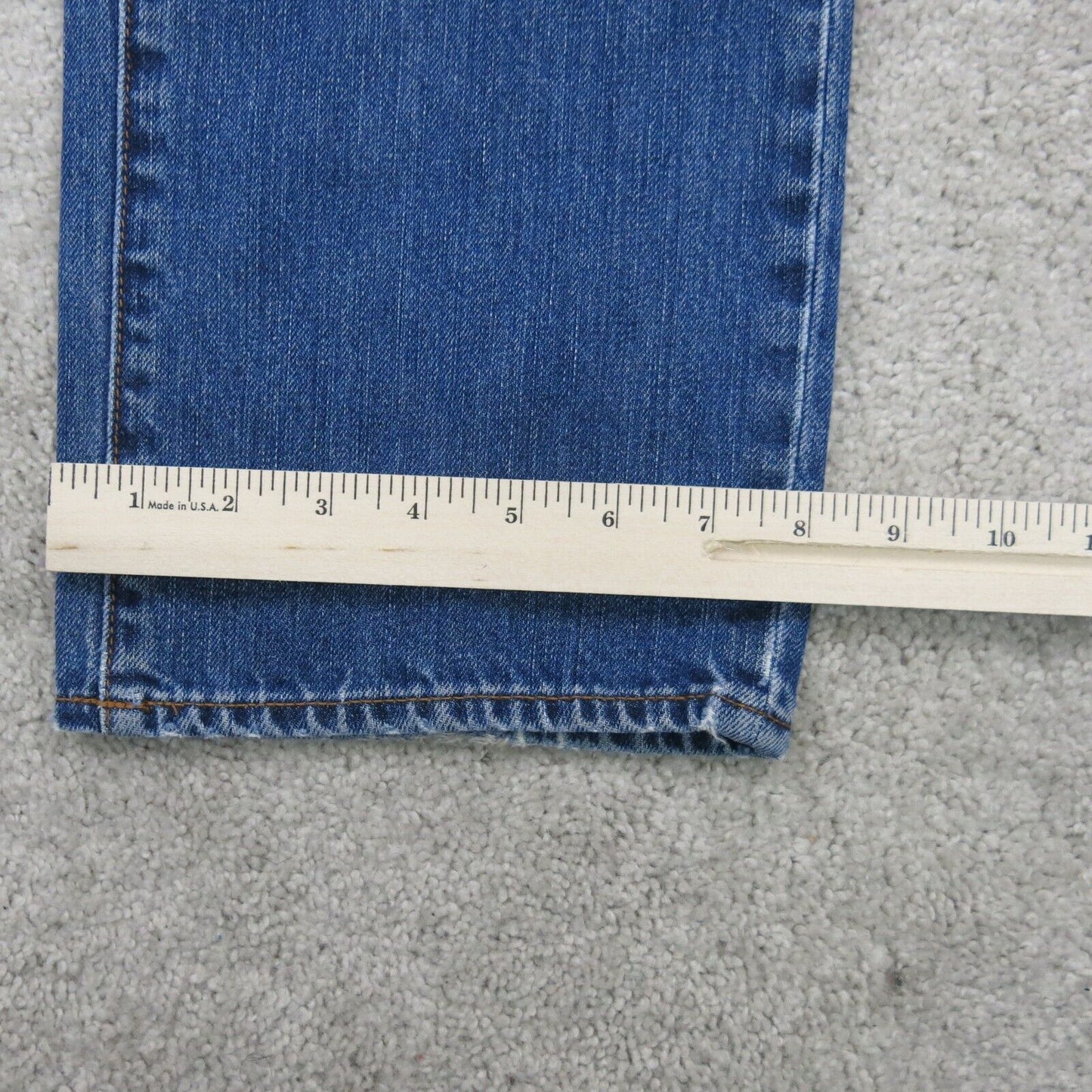 J. Crew Mens Jeans Straight Leg Denim Mid Rise Stretch Pockets Blue Size W33XL32