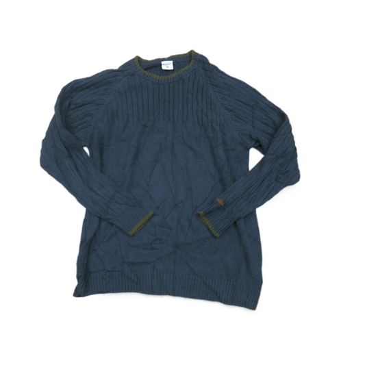 Columbia Mens Sweater Pullover Knitted Crew Neck Long Sleeves Blue Size X Large