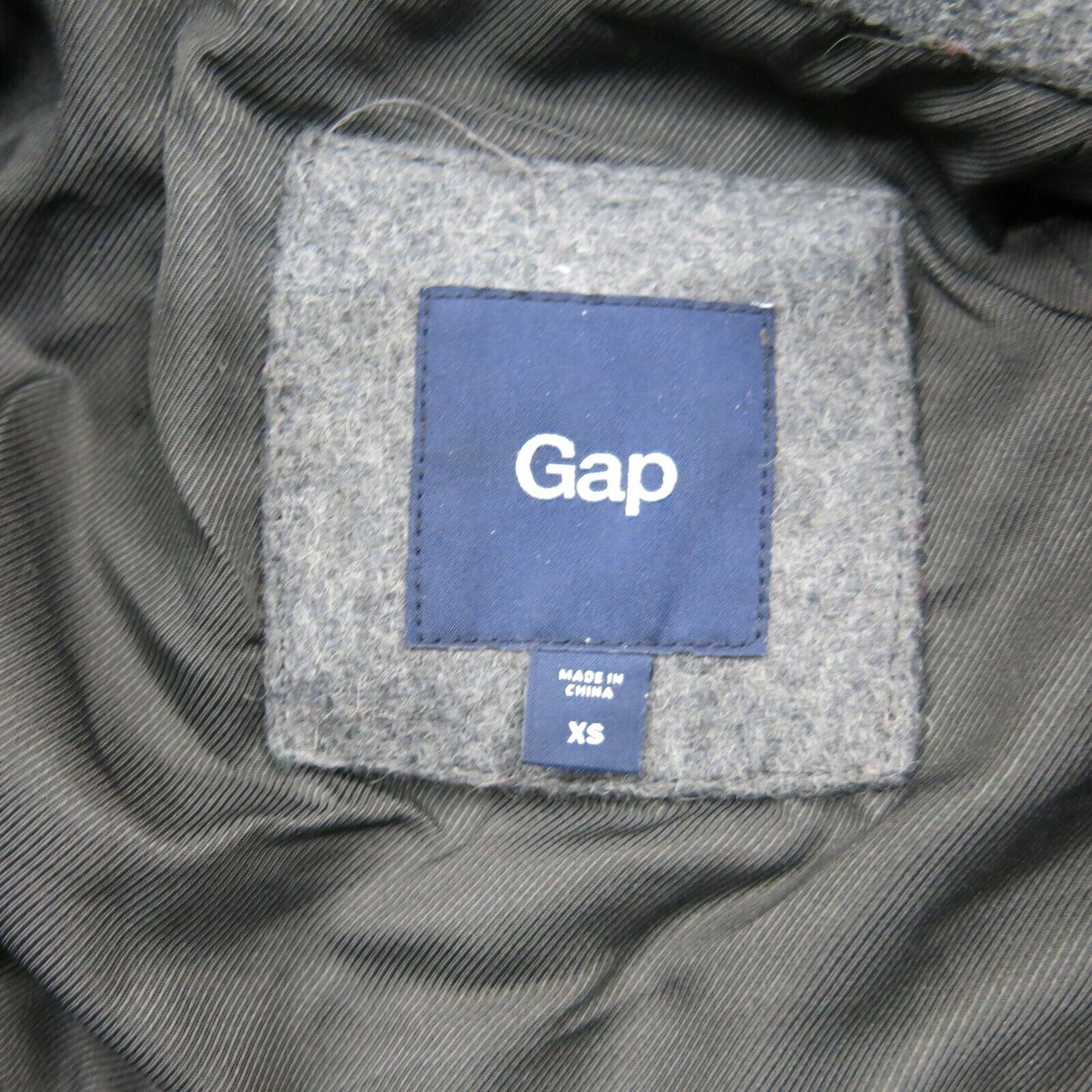 Gap Womens Blazer Coat Double Breasted Long Sleeve Pockets Black Size X Small