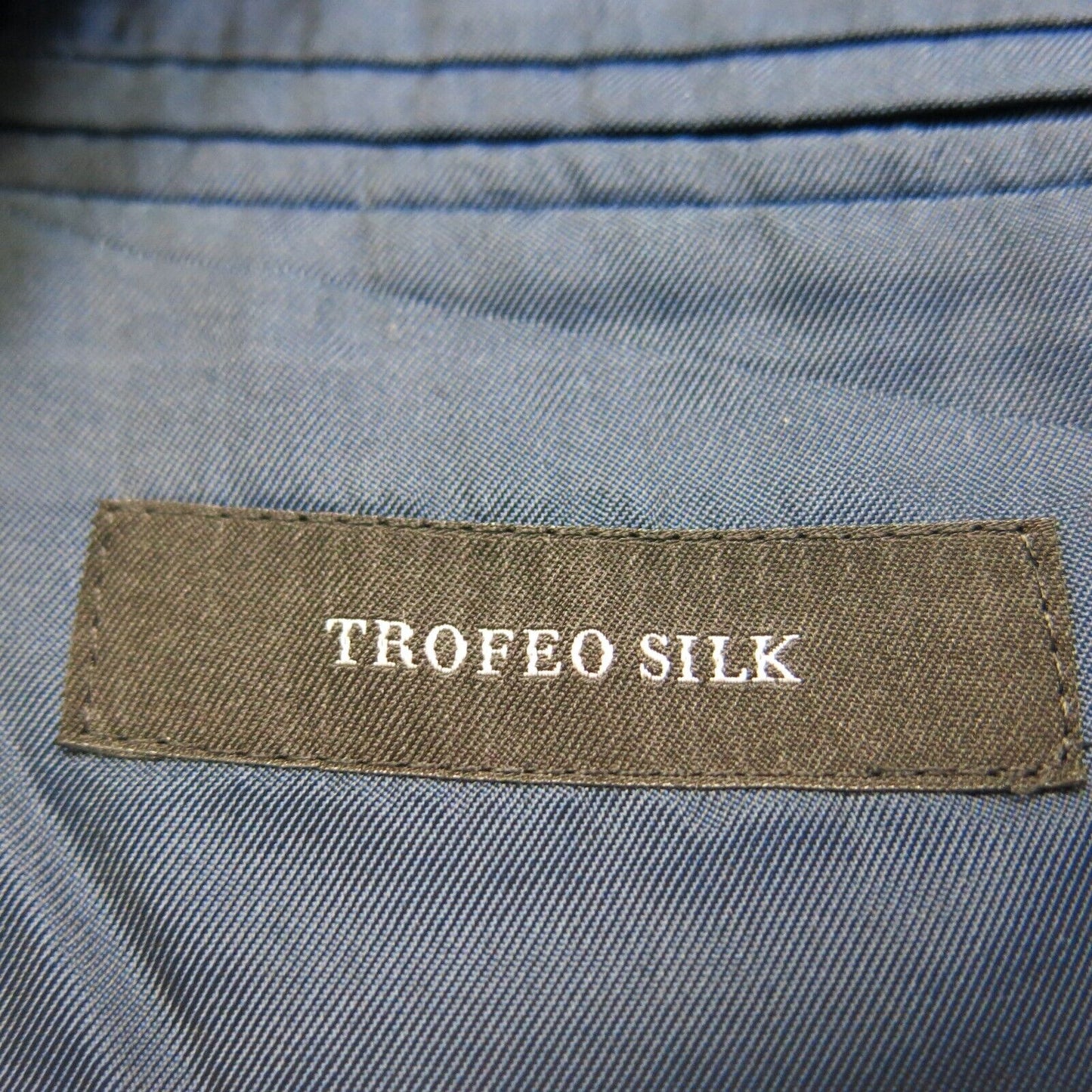 Vintage Mens Striped Blazer Coat Single Breasted Trofeo Silk Black Size 54L