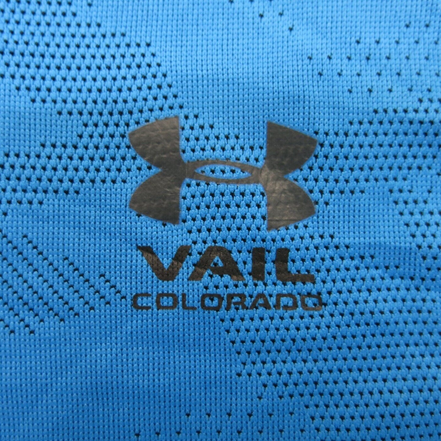 Under Armour Men 3/4 Zip Activewear Top Heatgear Long Sleeve Blue Size Small