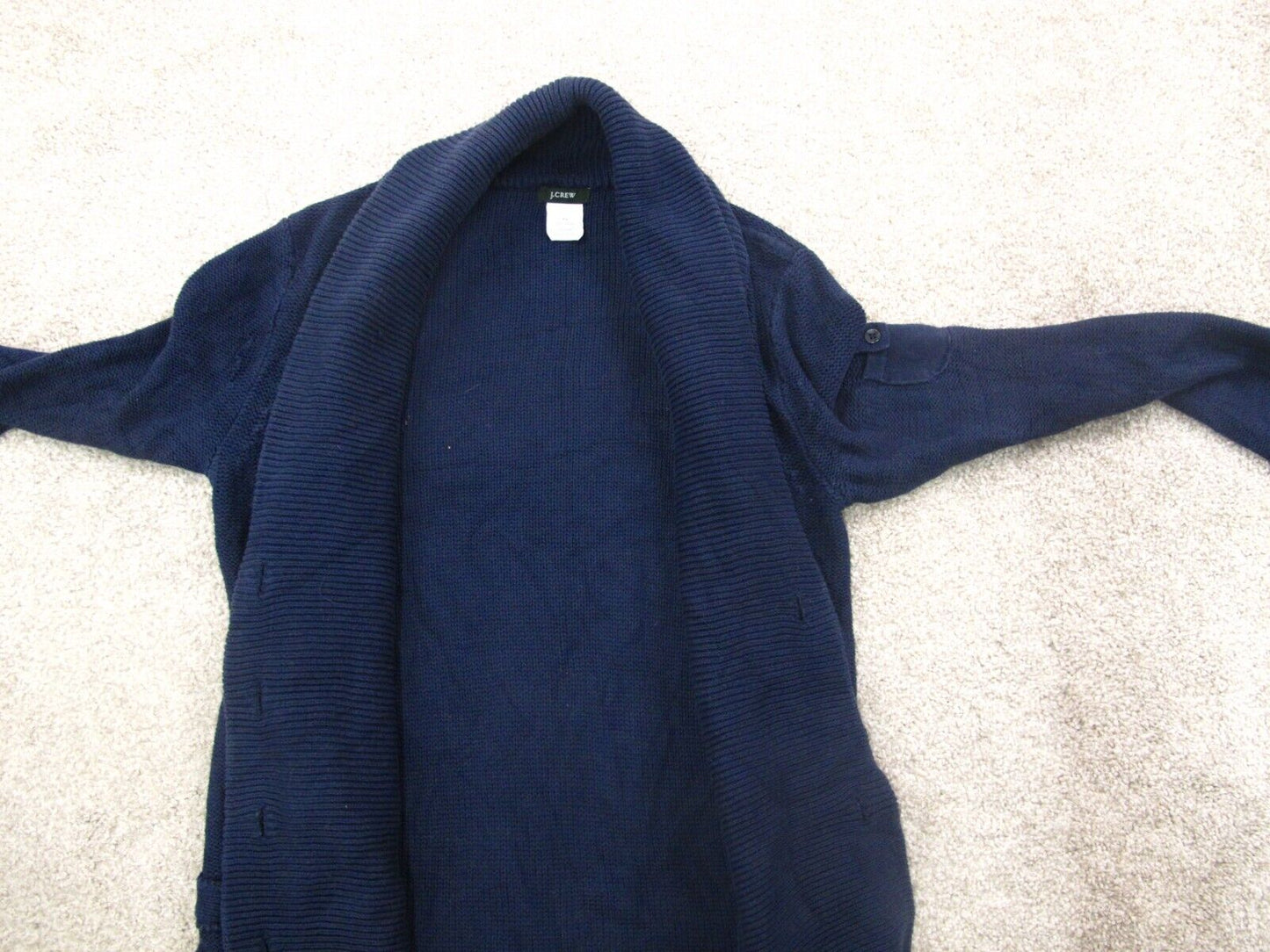 J. Crew Womens Cardigan Sweater Double Breasted Long Sleeves Navy Blue Size XS