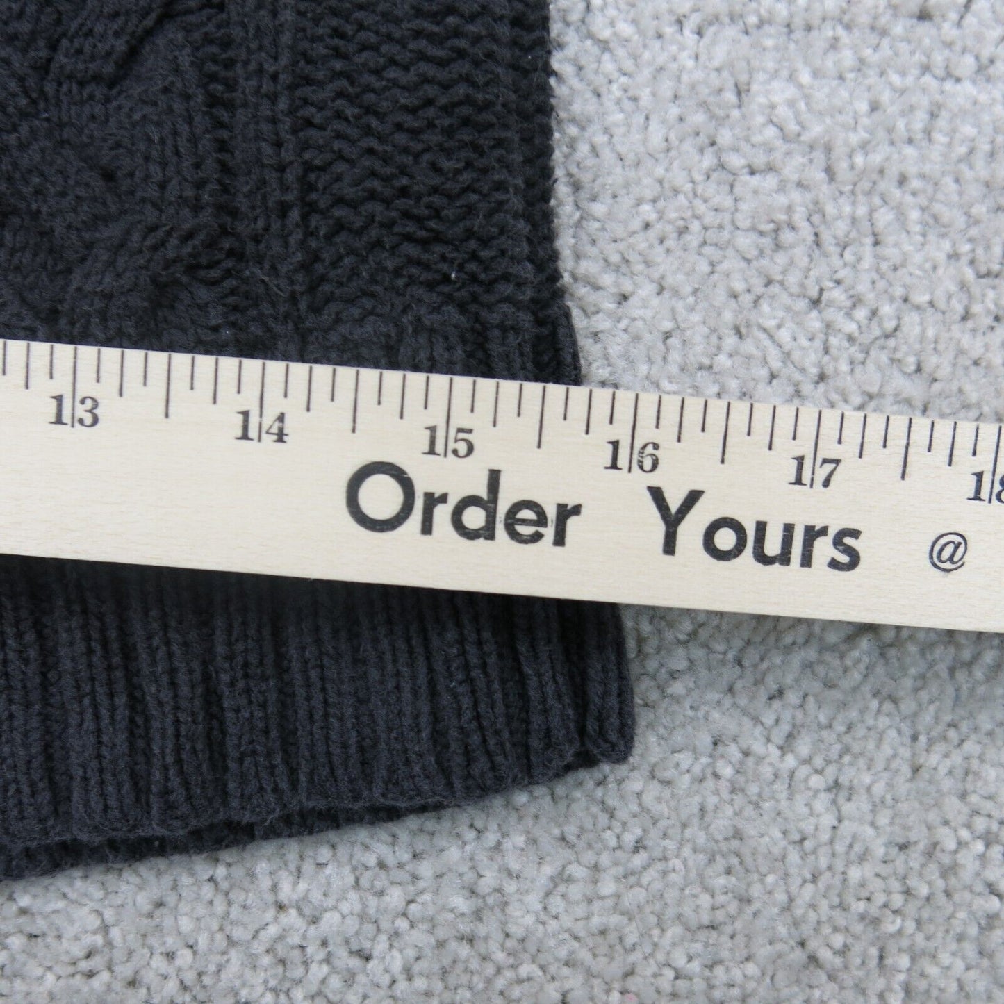 Old Navy Womens Pullover Sweater Crew Neck Long Sleeves Solid Black Size Large