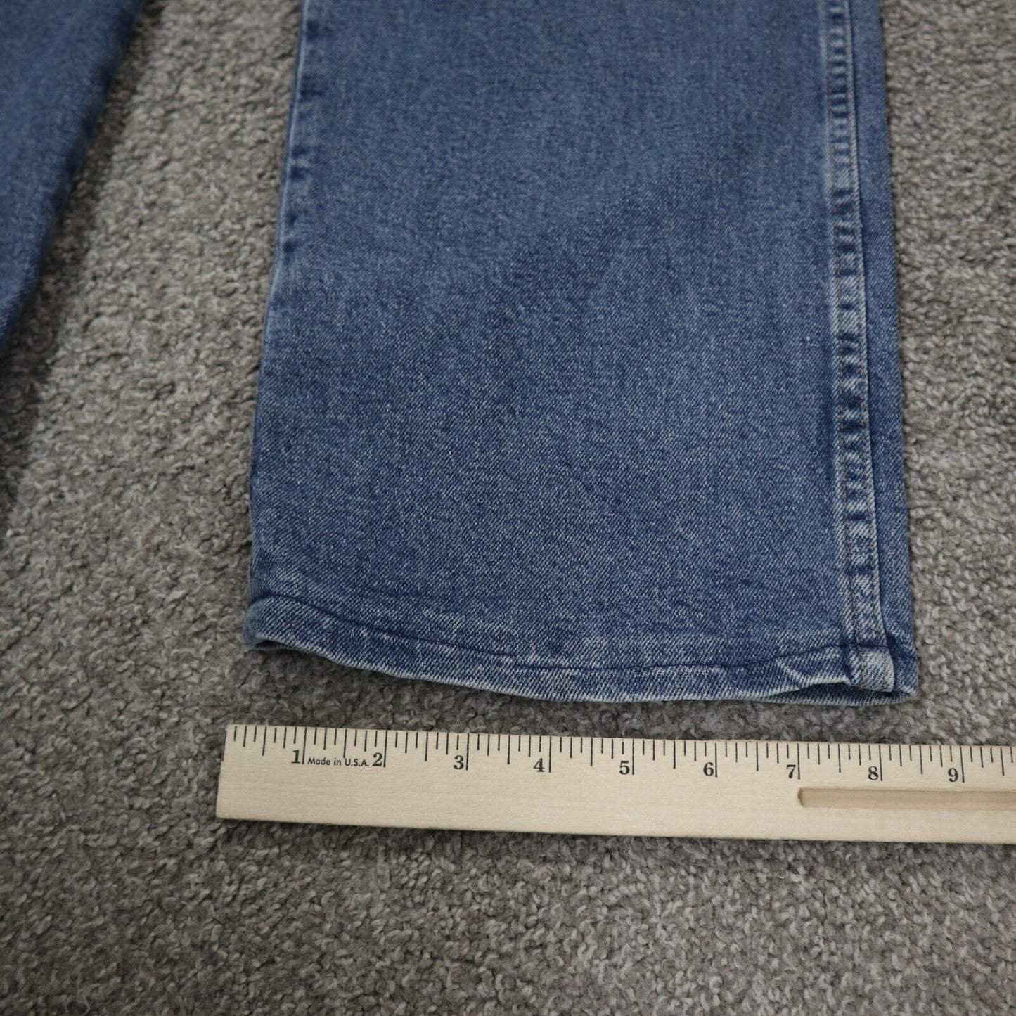 Wrangler Mans Jeans Straight Leg Stretch Regular Fit High Rise Blue Size W44XL29