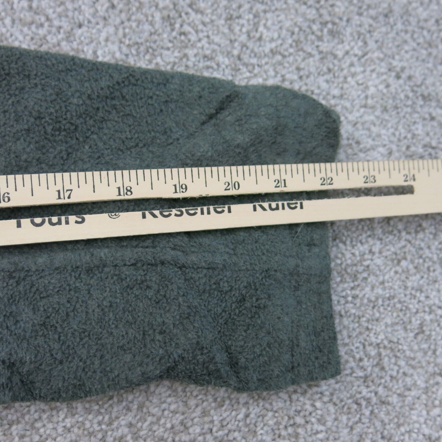 Lands End Womens Pea Coat Double Breasted Long Sleeve Clay Green Size L 14-16