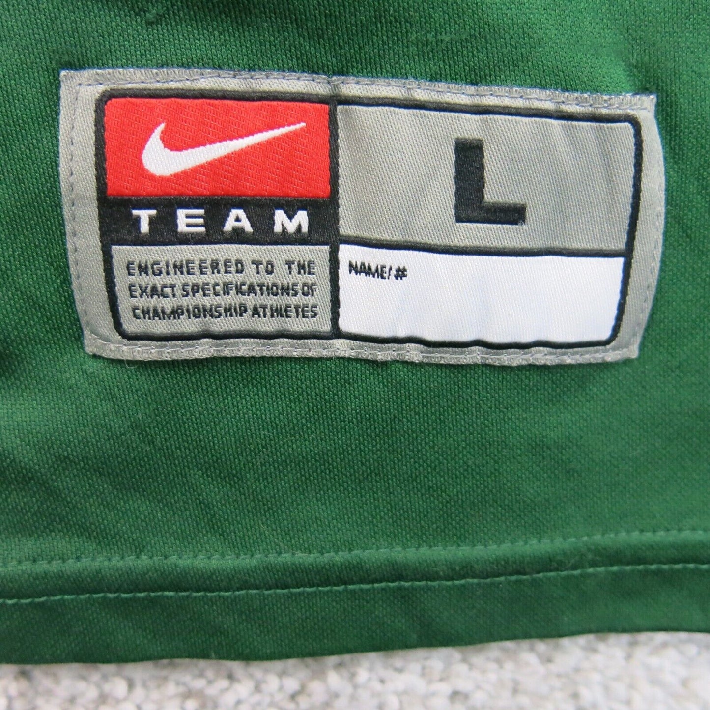 Nike Dri Fit Mens T Shirt Crew Neck Short Sleeve Logo Green Size Large