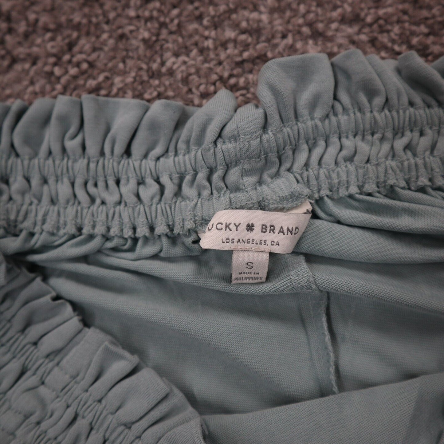 Lucky Brand Womens A Line Skirt Elastic Waist Pull Light Blue Size Small