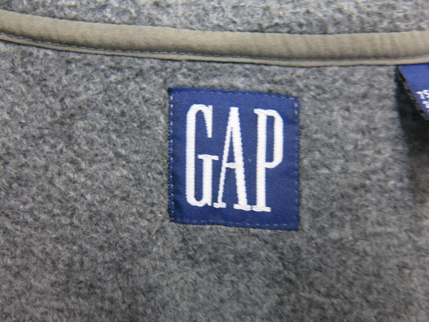 Gap Mens Jacket Full Zip Jacket Sleeveless High Neck Gray Size Medium