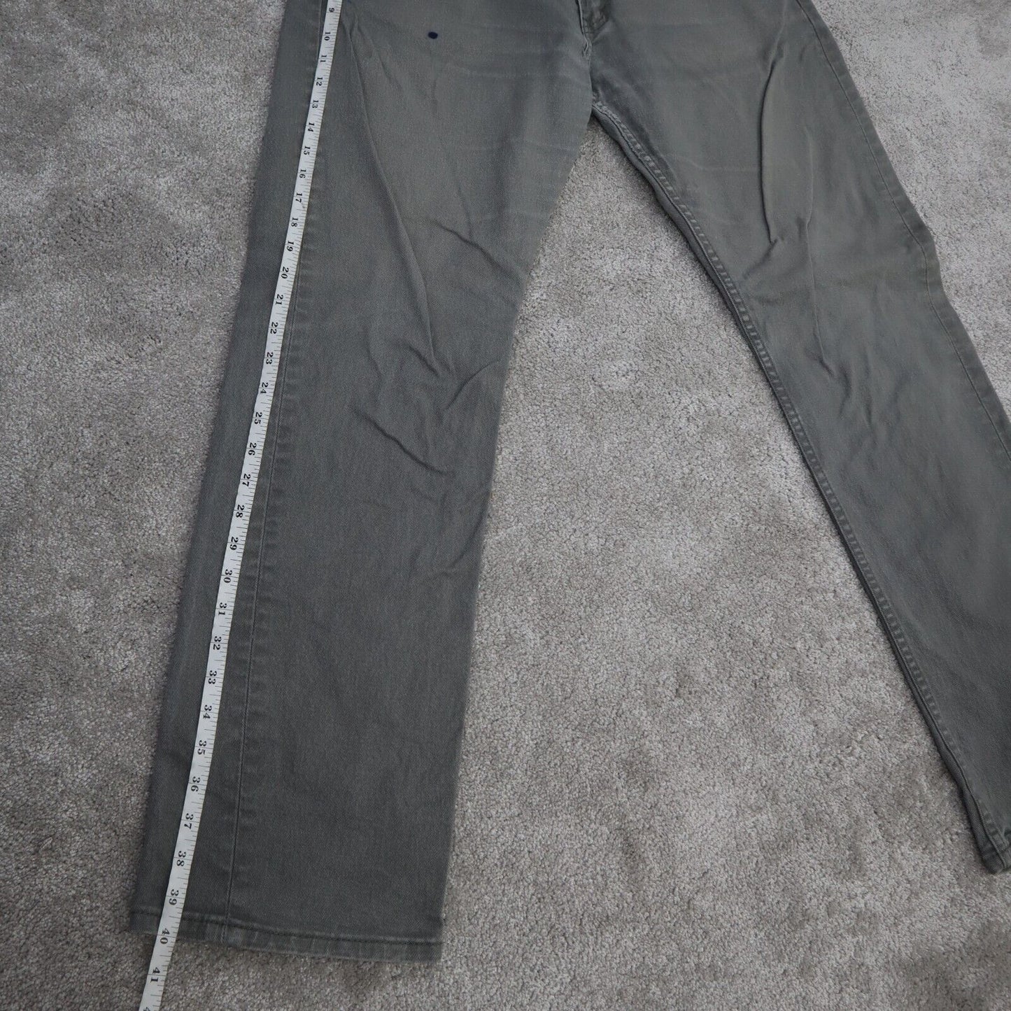Levi's 513 Jeans Men's Size 36 Charcoal Stretch Regular Straight Denim Jeans